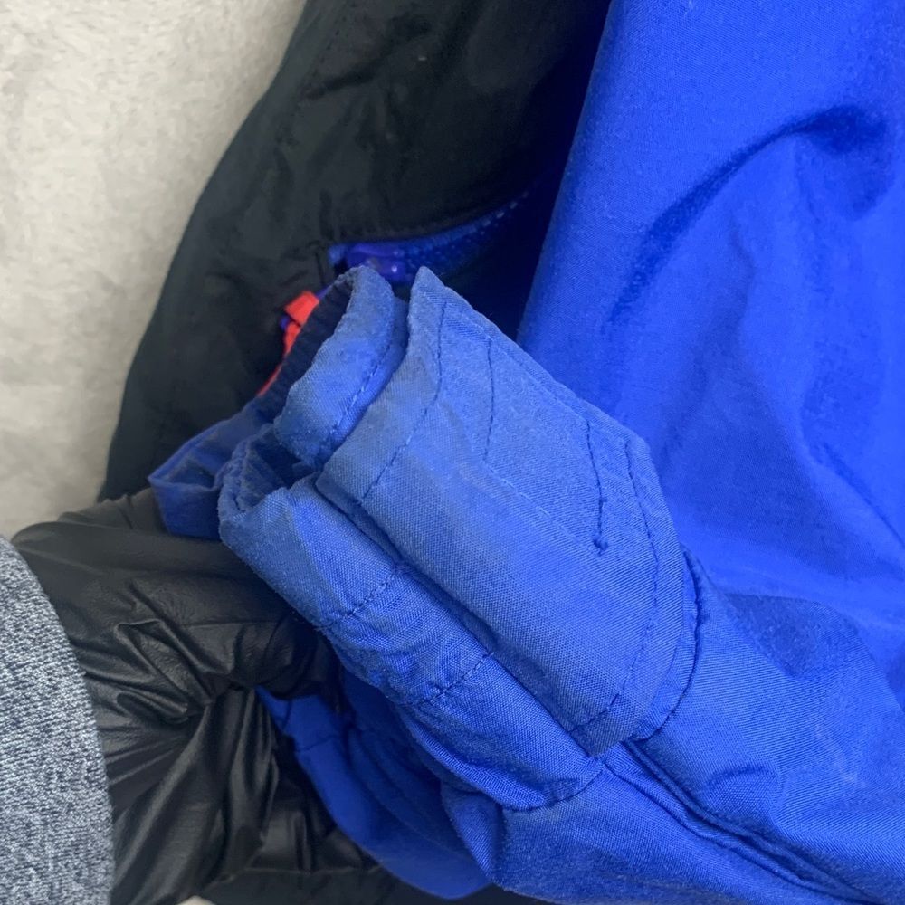 WOOLRICH | LARGE Men CASUAL LIGHTWEIGHT JACKET | COLOR BLOCK RED ROYAL BLUE 1604 - Picture 15 of 16